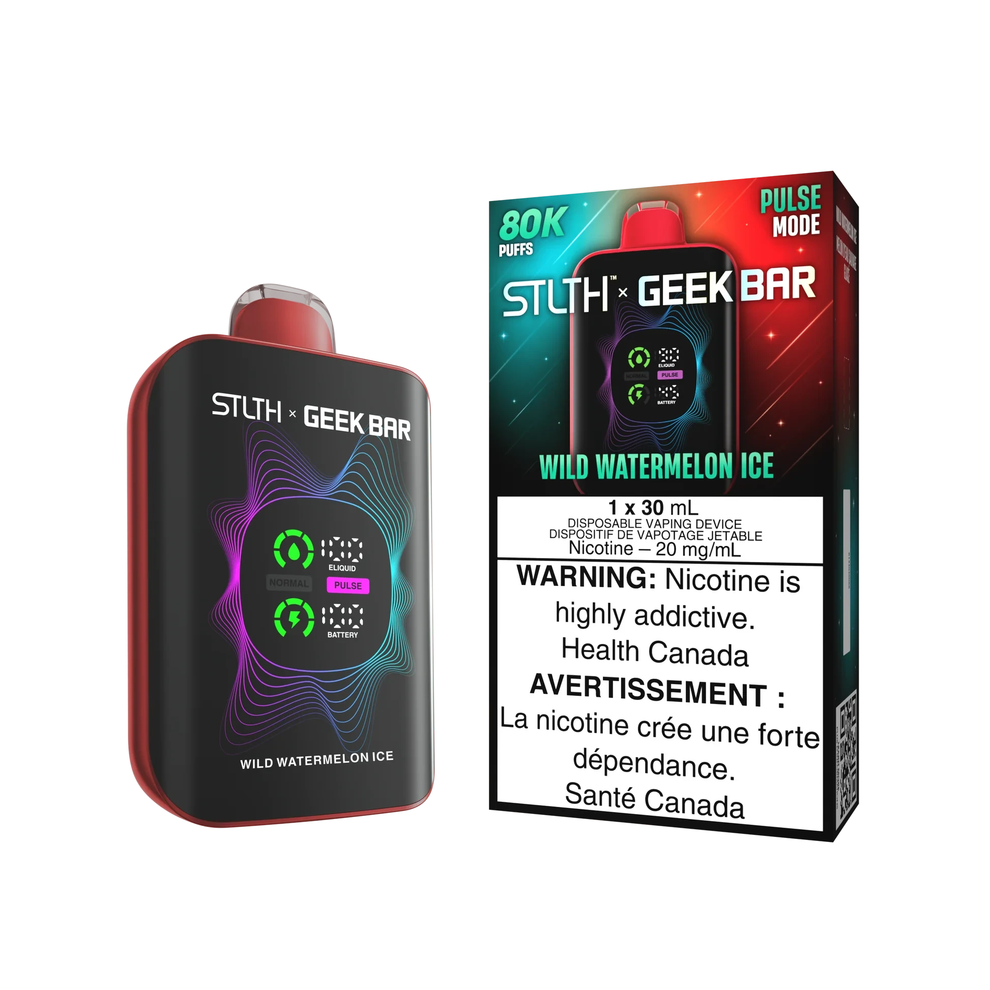 Stlth X Geek Bar 80k Wild Watermelon Ice Disposable Stlth X Geek Bar 80K 