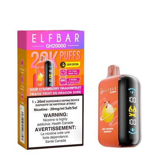 Sour Strawberry Dragonfruit - Elf Bar 20k Disposable Elf Bar 20k 20mg - 2% 