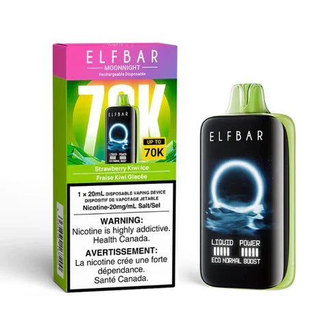 Strawberry Kiwi ice - Elf Bar 70k Cold Turkey Juice inc 