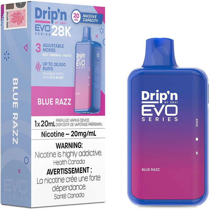 Blue Razz - Drip'n Evo 28k Disposable Envi 20mg - 2% 