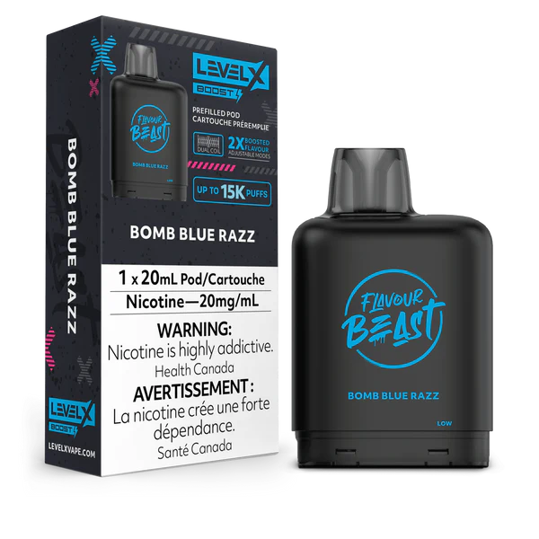 Bomb Blue Razz - Flavour Beast Level X Boost Disposable Level X 20mg - 2% 