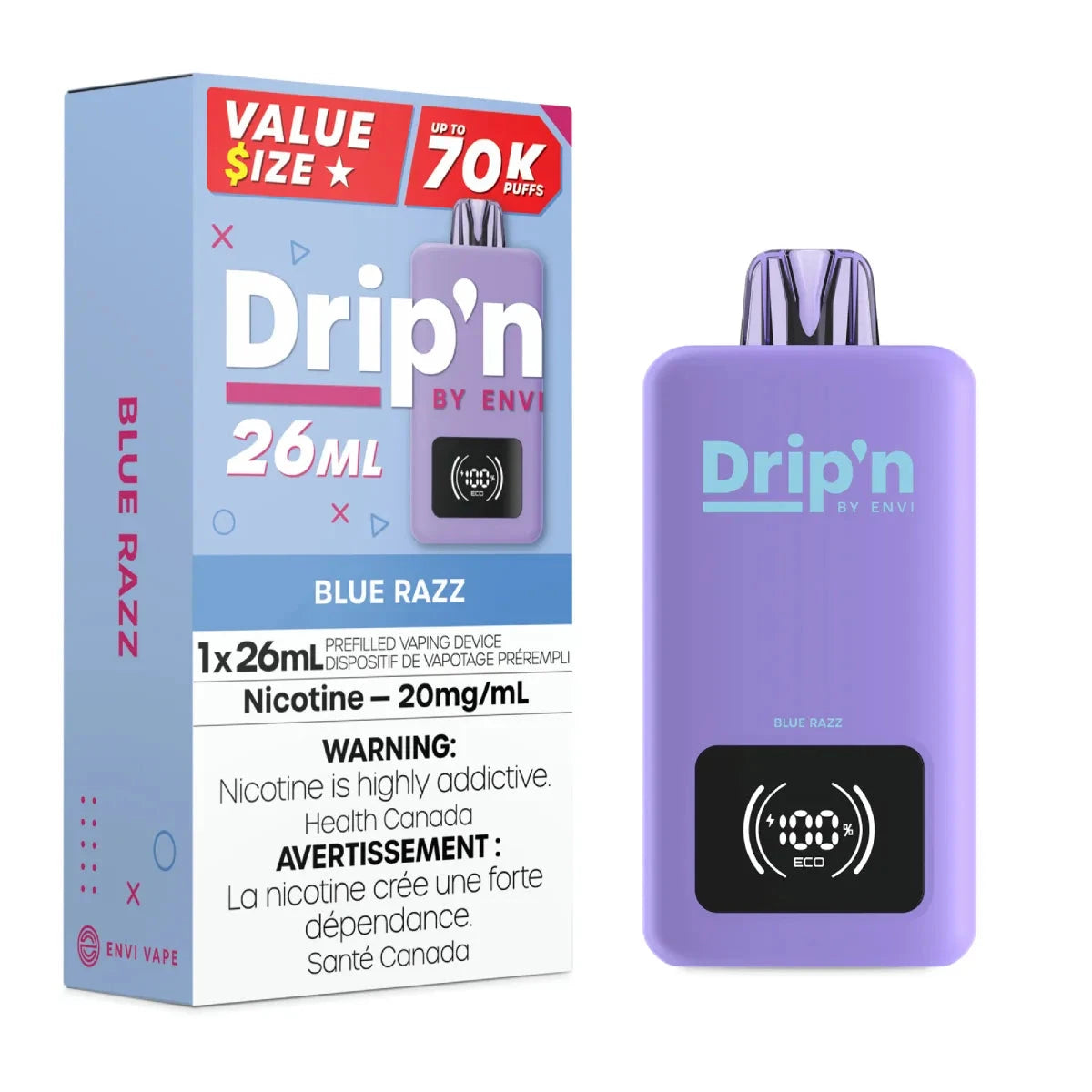 Dripn 26ml Blue Razz Cold Turkey Juice inc 