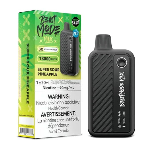 Super Sour Pineapple- Beast Mode Max 2 Disposable Beast Mode Max 2 20mg - 2% 