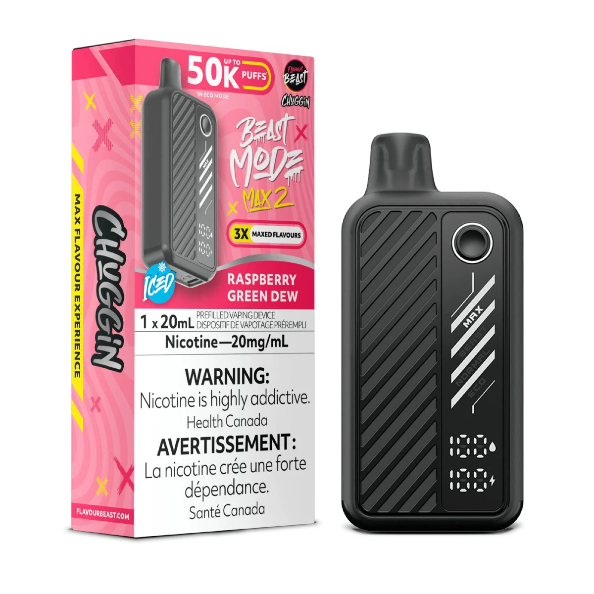 Raspberry Green Dew- Beast Mode Max 2 Disposable Beast Mode Max 2 