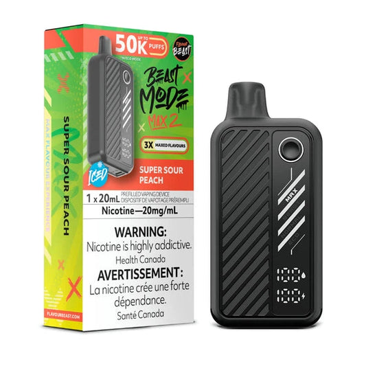 Super Sour Peach- Beast Mode Max 2 Disposable Beast Mode Max 2 20mg - 2% 