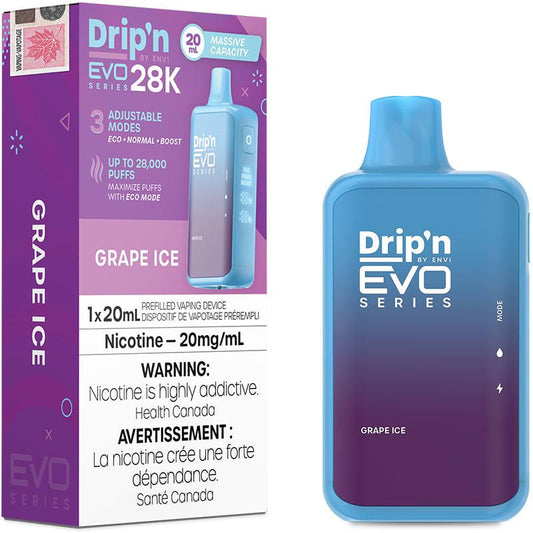 Grape Ice - Drip'n Evo 28k Disposable Envi 20mg - 2% 