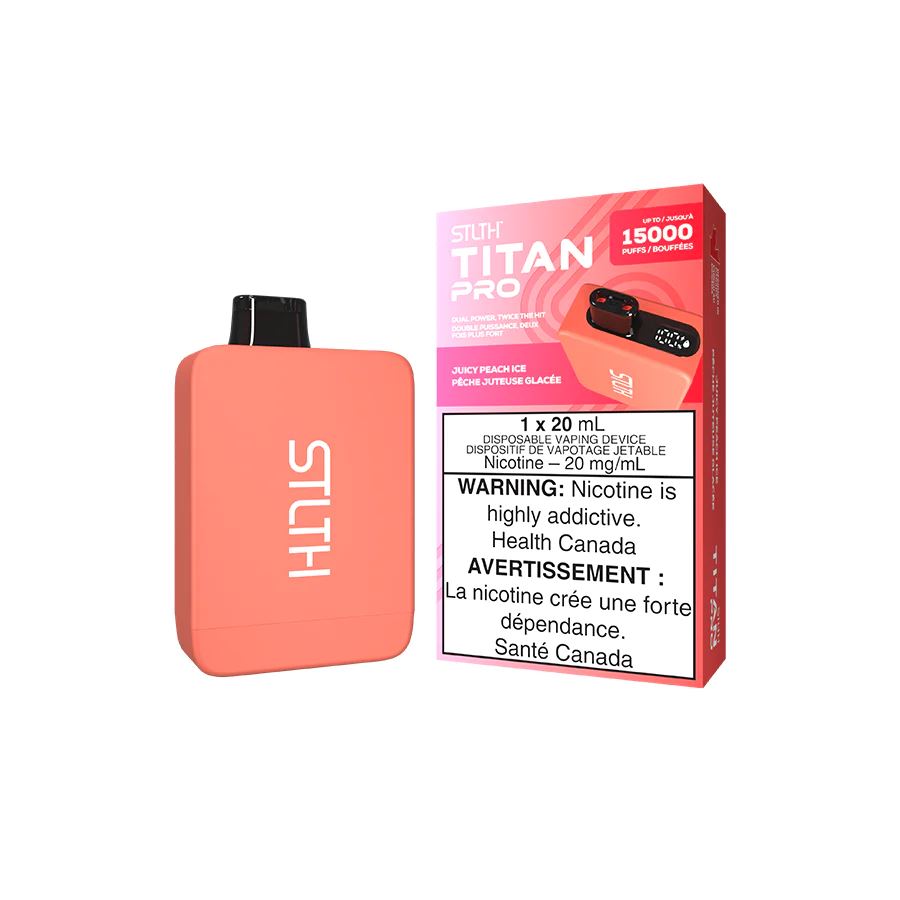 Juicy Peach Ice - Stlth Titan Pro Disposable Stlth Disposables 20mg - 2% 