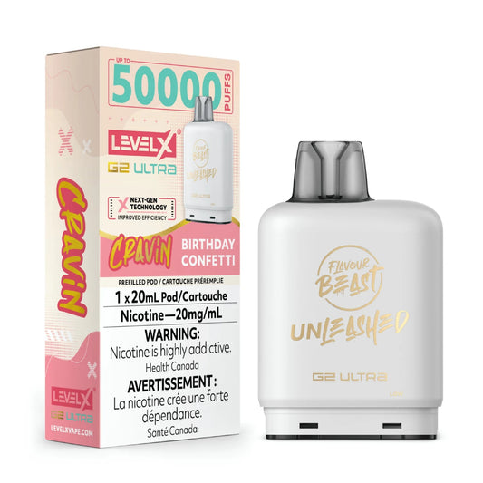 Birthday Confetti - Level X G2 Ultra Disposable Level X G2 Ultra FB 20mg - 2% 