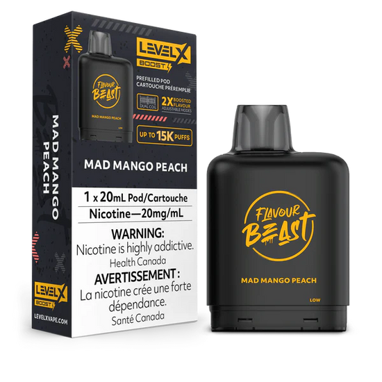 Mad Mango Peach - Flavour Beast Level X Boost Disposable Level X 20mg - 2% 