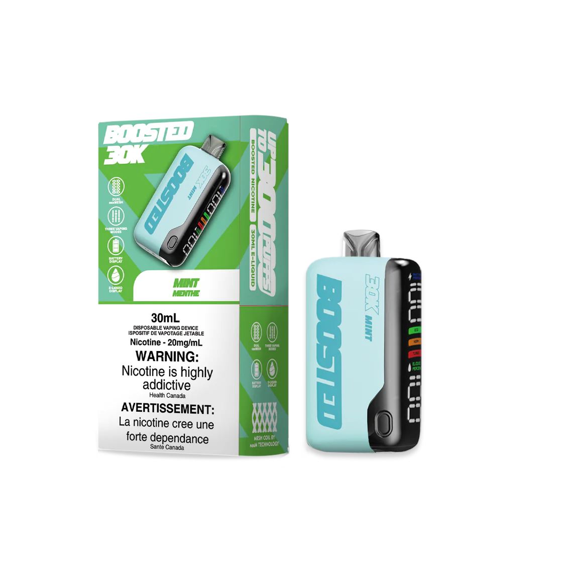 Mint - Boosted 30k Disposable Boosted 30k 20mg - 2% 