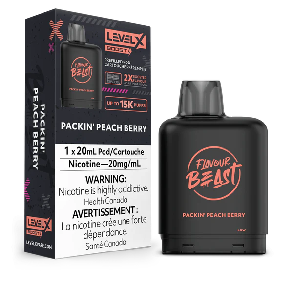 Packin' Peach Berry - Flavour Beast Level X Boost Disposable Level X 20mg - 2% 