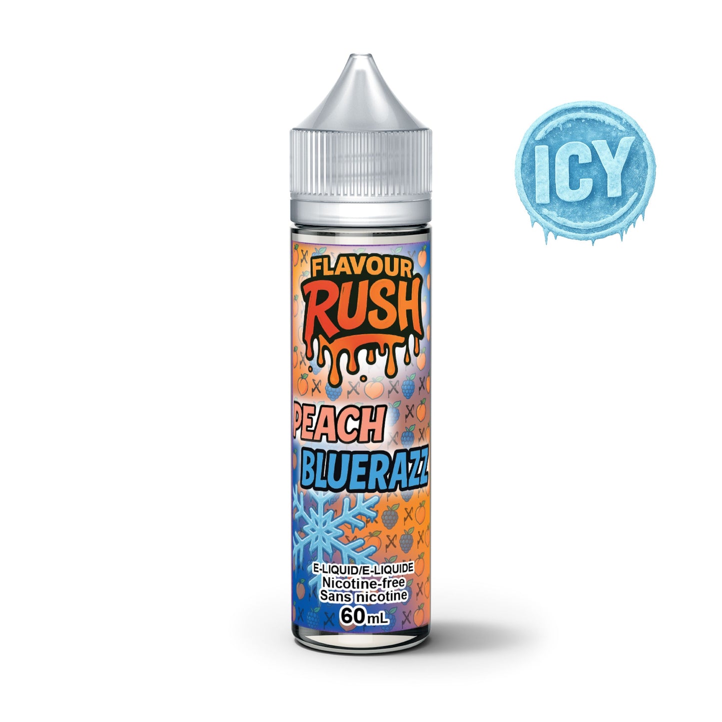 Icy Peach Blue Razz - Flavour Rush (Excise) e-liquid COLD TURKEY JUICE INC 