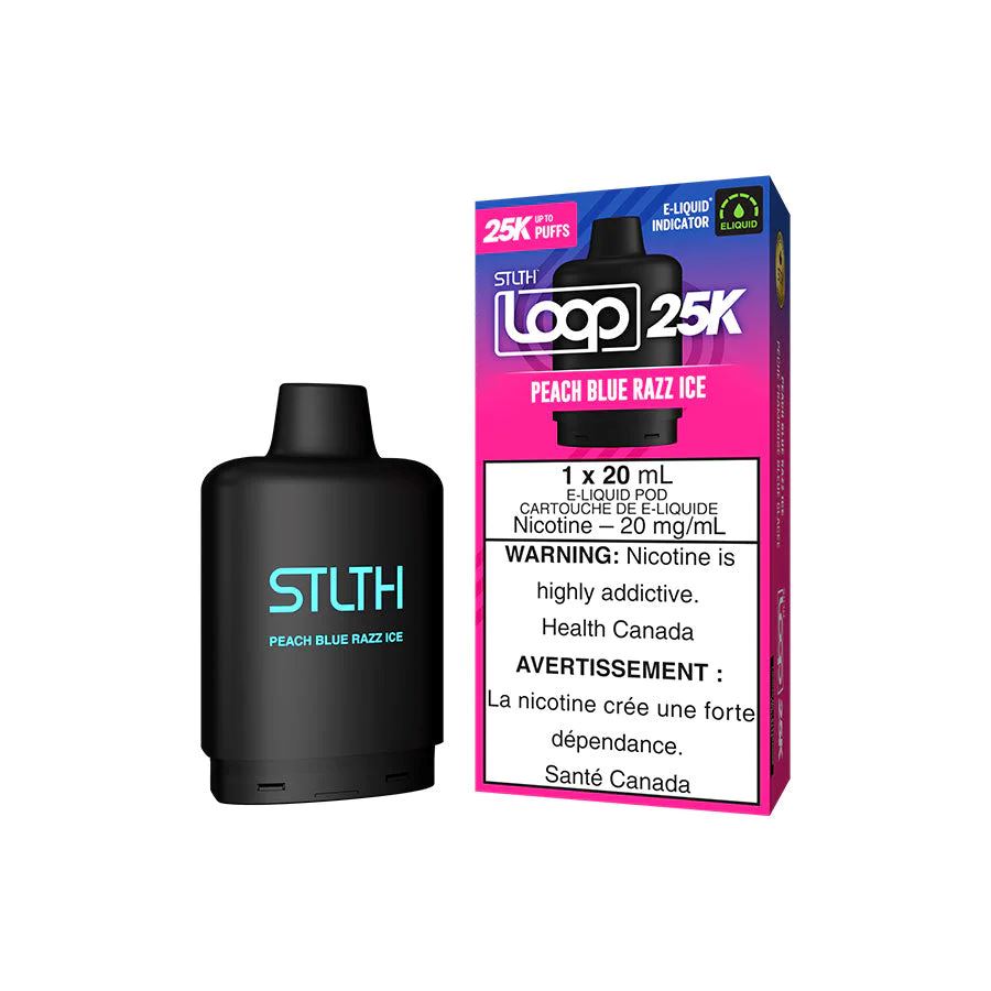 Peach Blue Razz Ice - STLTH Loop 25k Disposable STLTH LOOP 20mg - 2% 