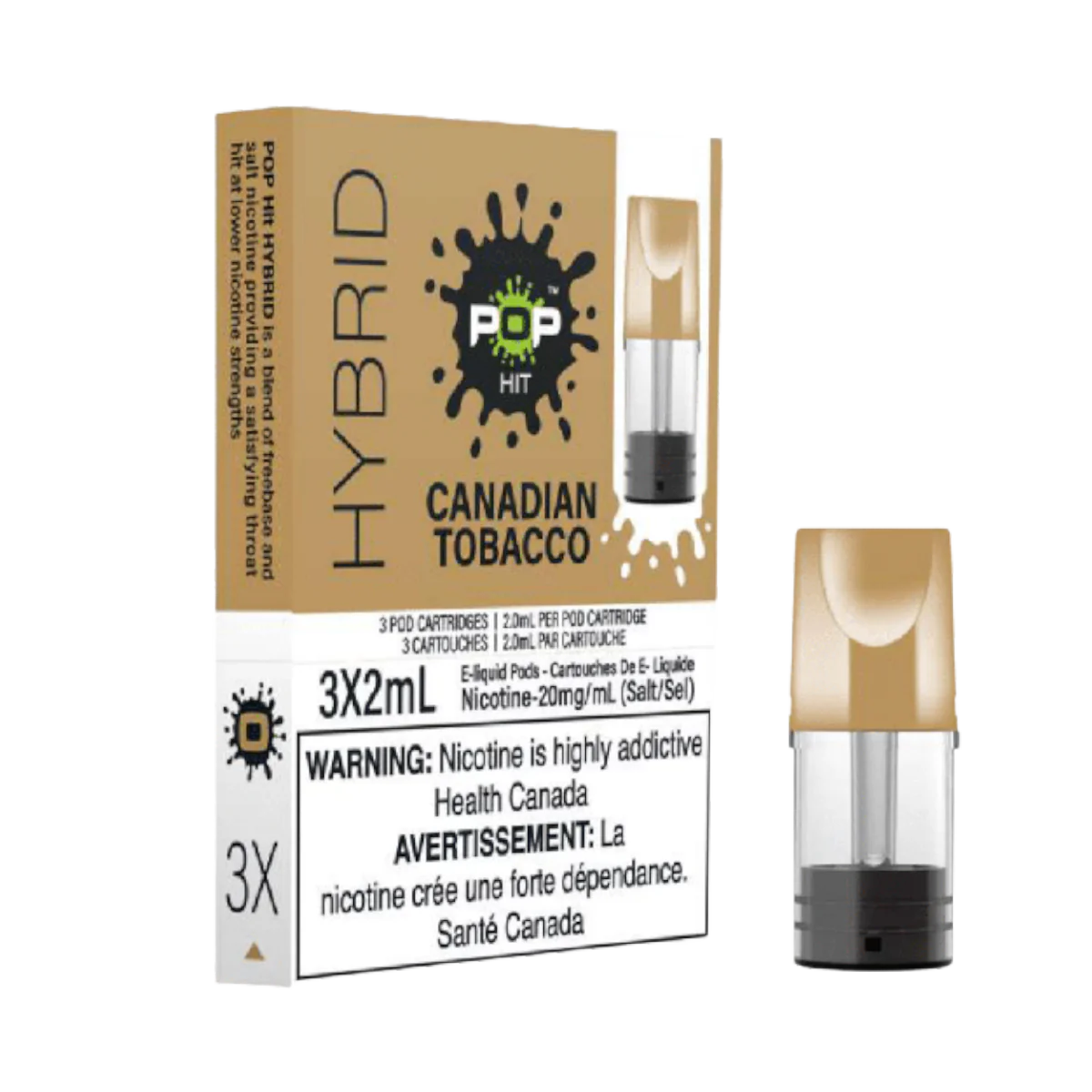Canadian Tobacco - POP CLOSED PODS POP 2% - Hybrid Blend 