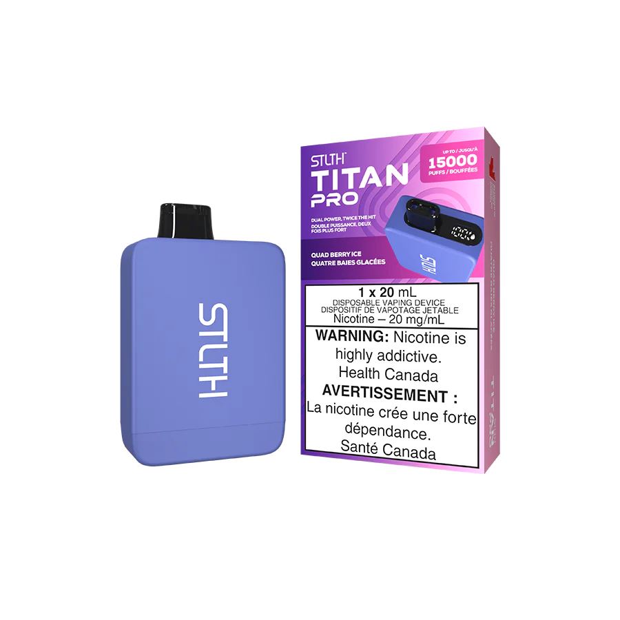 Quad Berry Ice - Stlth Titan Pro Disposable Stlth Disposables 20mg - 2% 