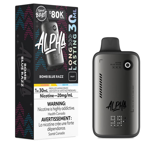 Alpha - Bomb Blue Razz Disposable Flavour Beast Alpha 