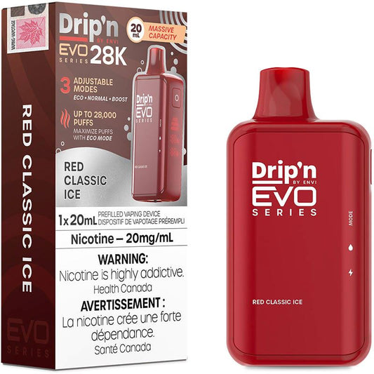 Red Classic Ice - Drip'n Evo 28k Disposable Envi 20mg - 2% 
