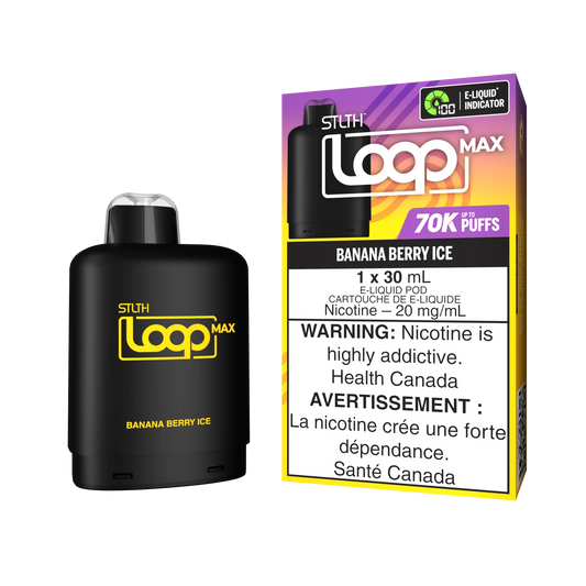 Banana Berry Ice - STLTH Loop MAX 70k Disposable STLTH LOOP MAX 20mg - 2% 