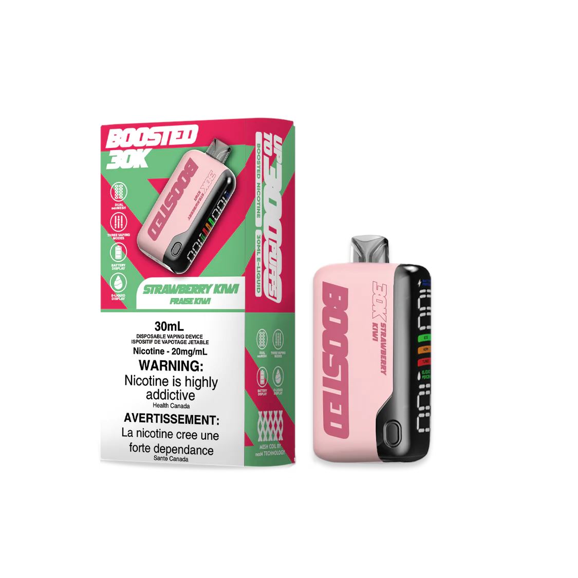 Strawberry Kiwi - Boosted 30k Disposable Boosted 30k 20mg - 2% 