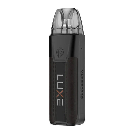 VAPORESSO LUXE XR MAX 2 POD KIT HIGH POWERED DEVICE Cold Turkey Juice inc Leather Black 