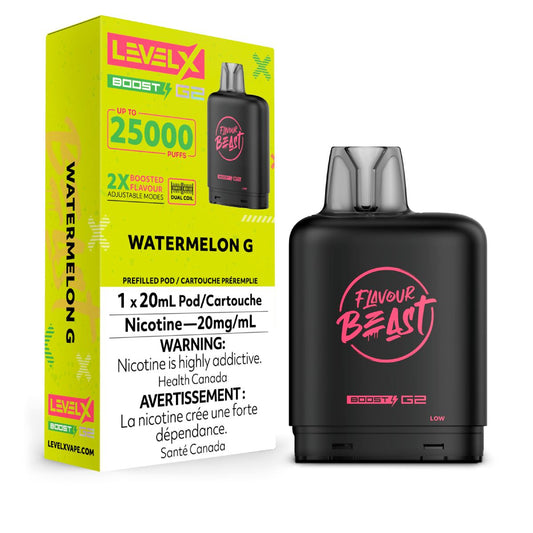 Watermelon G - Flavour Beast Level X Boost Disposable Level X 20mg - 2% 
