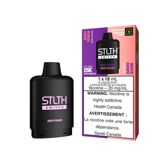 Juicy Peach/White Grape - STLTH Switch 15k Disposable STLTH SWITCH 20mg - 2% 