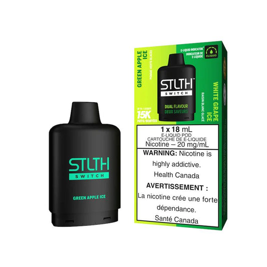 Green Apple Ice/White Grape Ice - STLTH Switch 15k Disposable STLTH SWITCH 20mg - 2% 