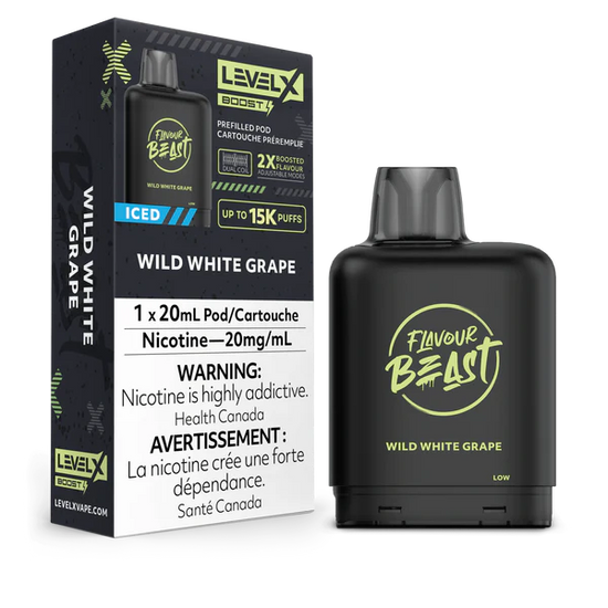 Wild White Grape - Flavour Beast Level X Boost Disposable Level X 20mg - 2% 