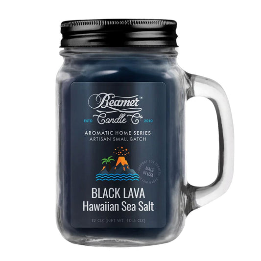 Black Lava Hawaiian Sea Salt Candles Beamer 