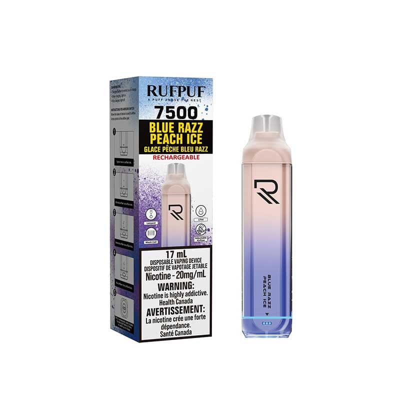 Blue Razz Peach Ice - RufPuf 7500 Disposable RufPuf 
