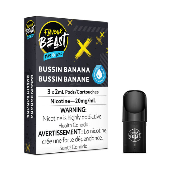 Bussin Banana Iced - FB CLOSED PODS Flavour Beast Flow 