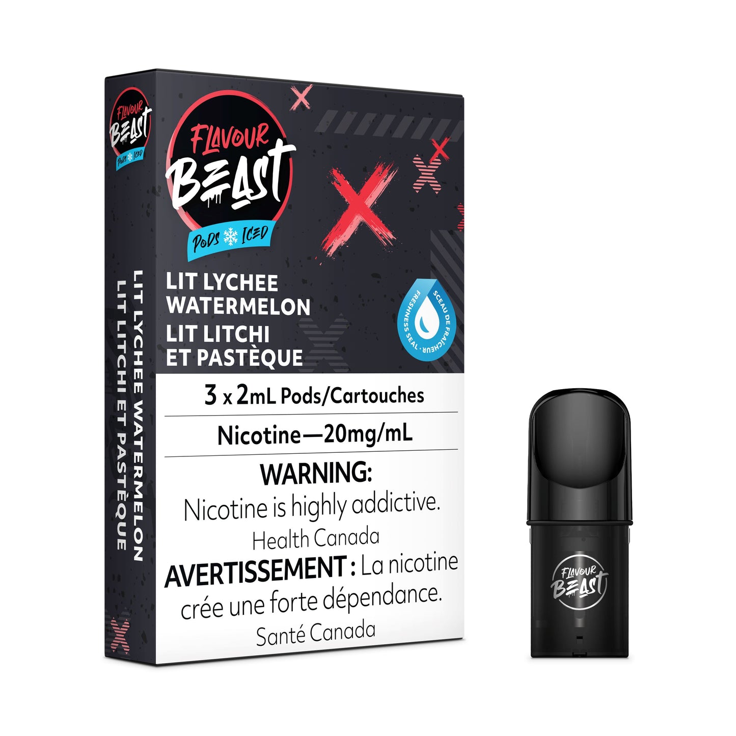 Lit Lychee Watermelon Iced - FB CLOSED PODS Flavour Beast Flow 