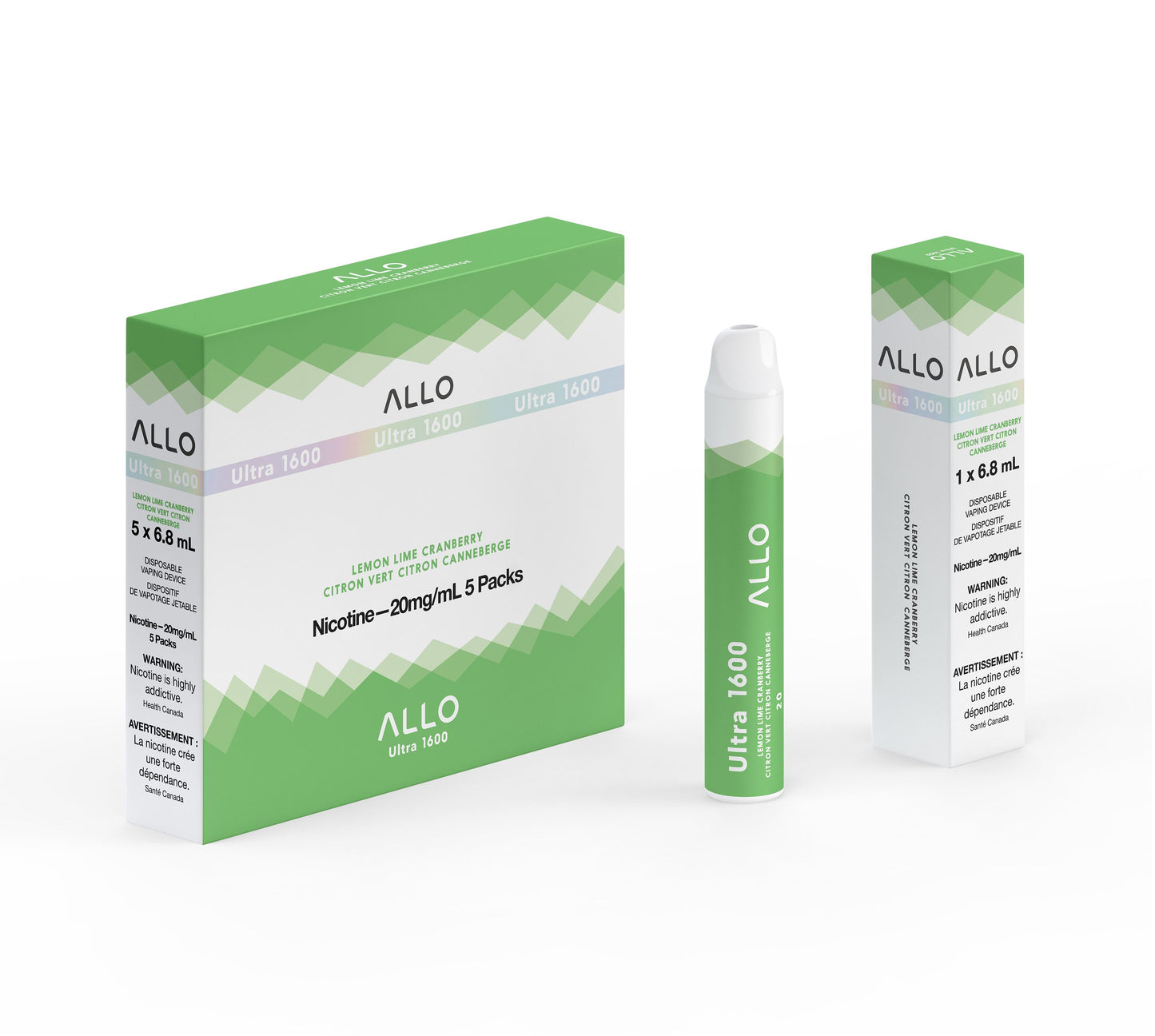 Lemon Lime Cranberry - 1600 Disposable Allo 1600 
