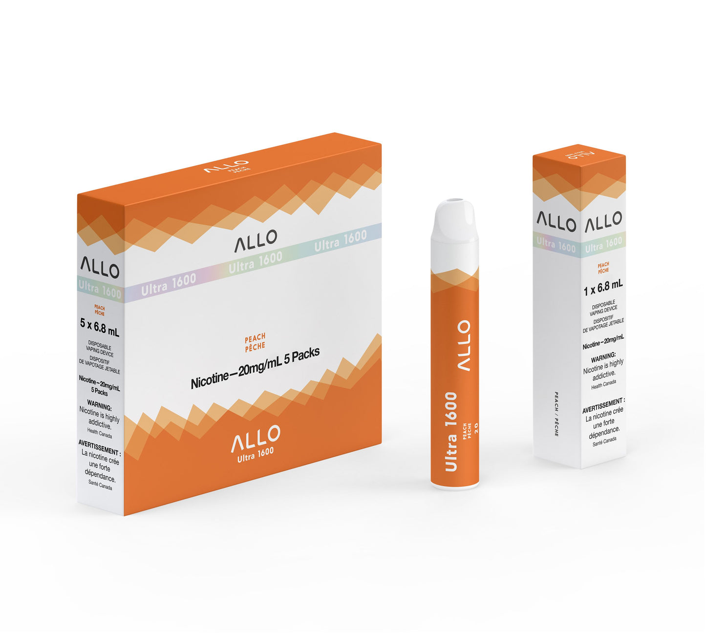Peach - 1600 Disposable Allo 1600 