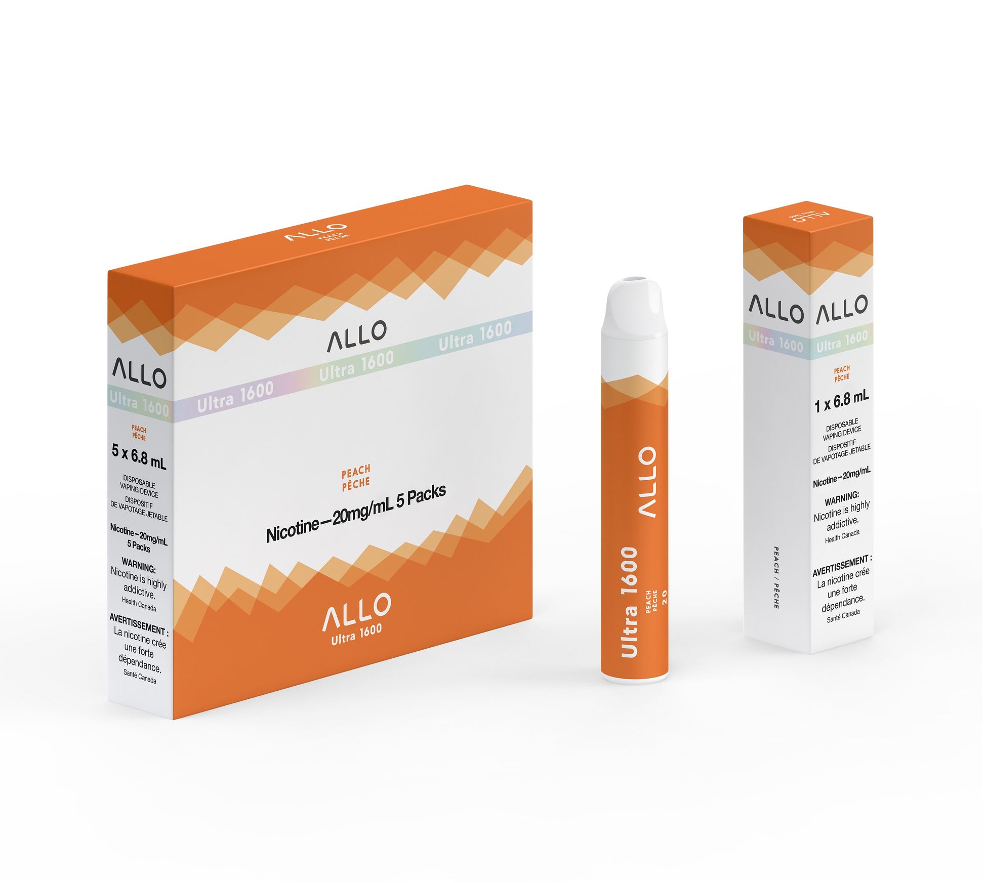 Peach - 1600 Disposable Allo 1600 