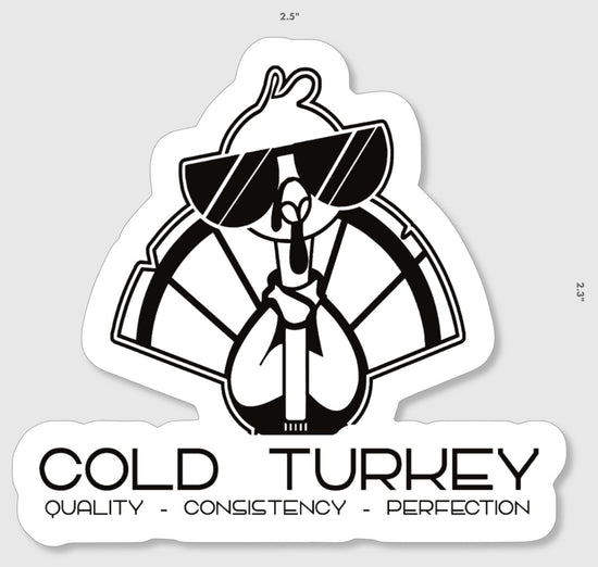 'Turkey Logo' Sticker Decorative Stickers Cold Turkey Juice inc 