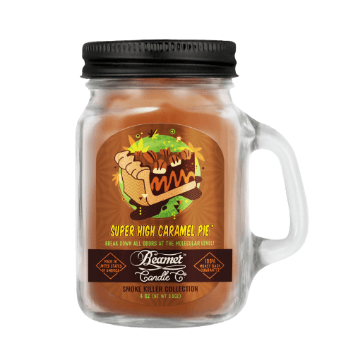 Super High Caramel Pie Candles Beamer 
