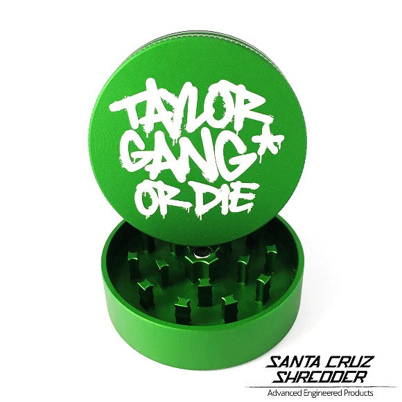 Medium 2 - Piece TGOD Shredder Grinders Santa Cruz Matte Green 