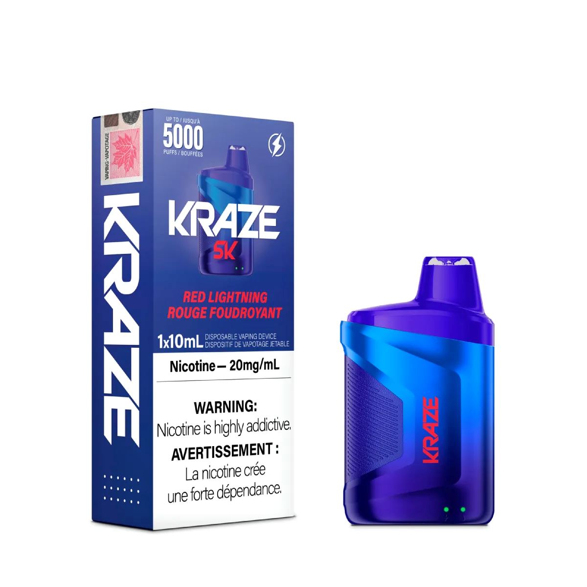 Red Lightning- Kraze 5000 Disposable Kraze 