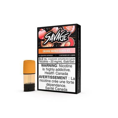 Orange Mango Guava Ice By Savage - STLTH CLOSED PODS STLTH 