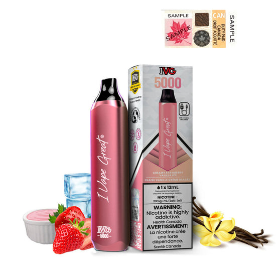 Creamy Strawberry Vanilla Ice - IVG 5000 Disposable IVG 